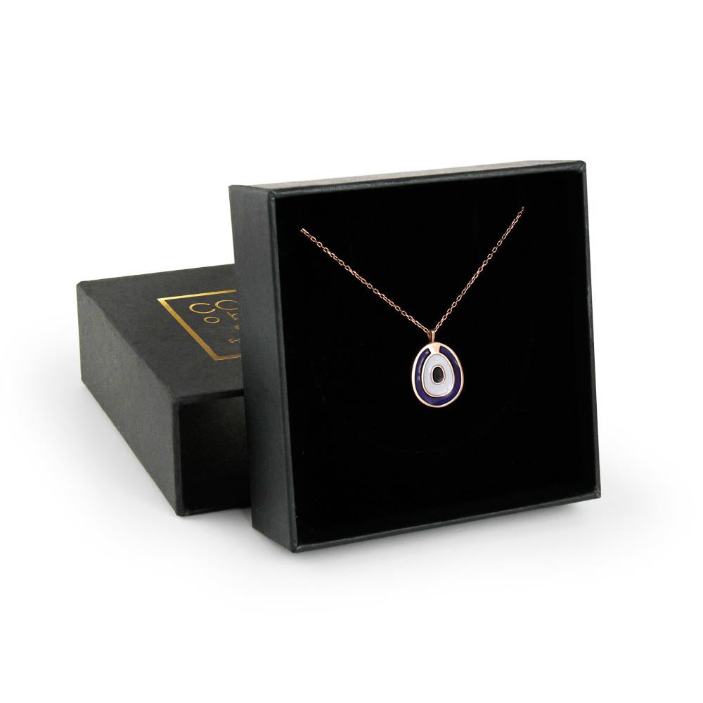 Coho Objet-Coho Silver Astra Eye El Yapımı Gümüş Nazar Kolye-COHO Silver Takılar-4-Milagron.com