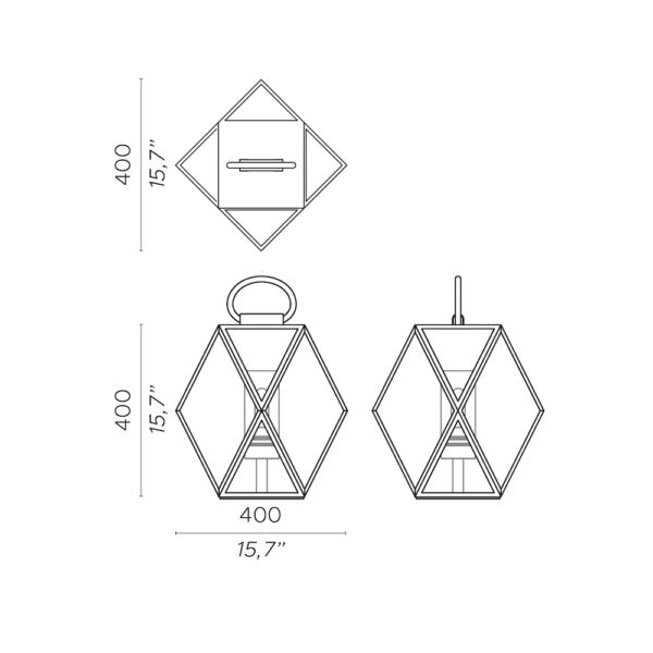 Muse Orta Boy Bronz Kurşun Sapli Ø40X40Cm 3W Led 3000K