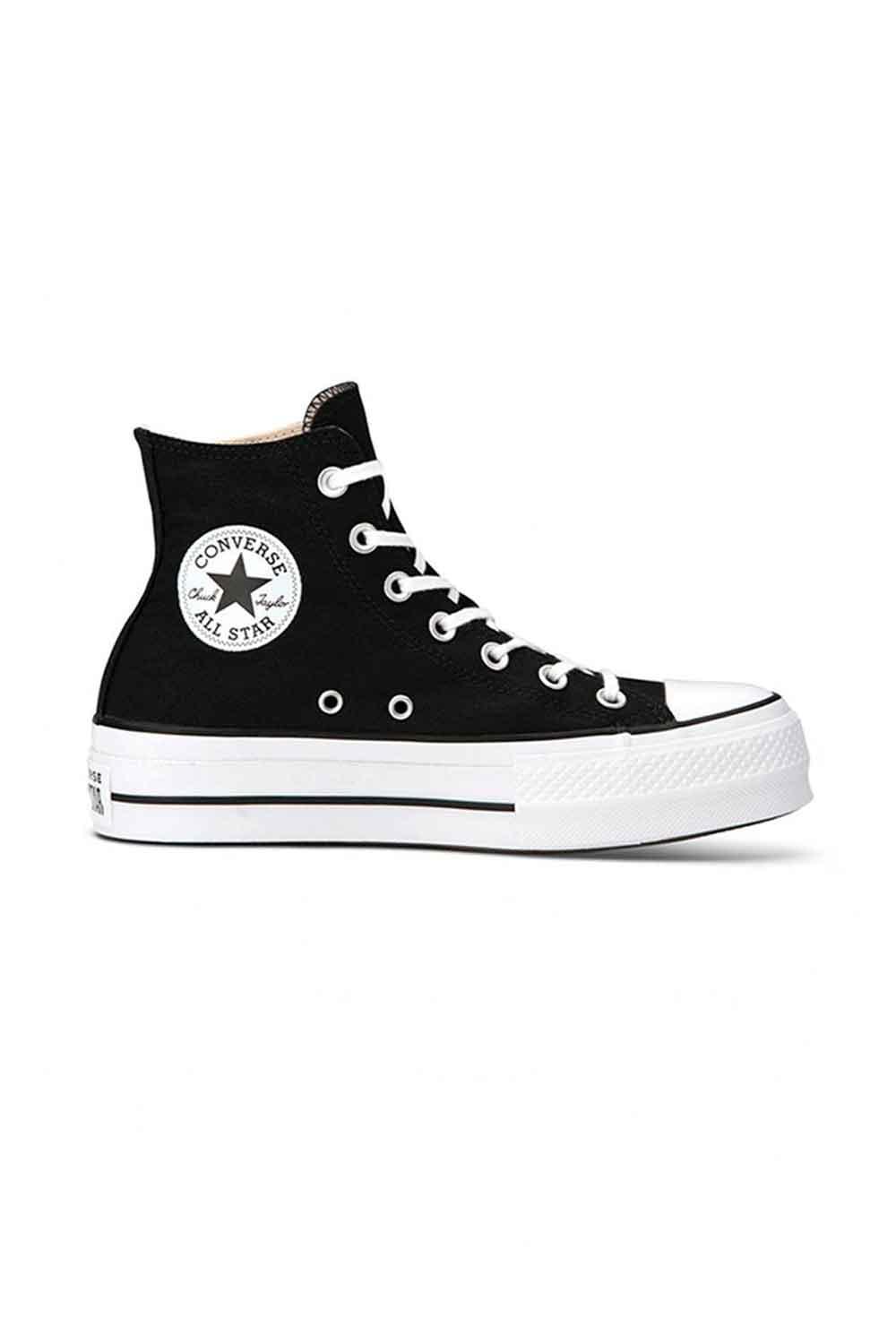 Converse-Canvas Platform Chuck Taylor All Star Hi Black/White/White-Sneakers-1-Milagron.com