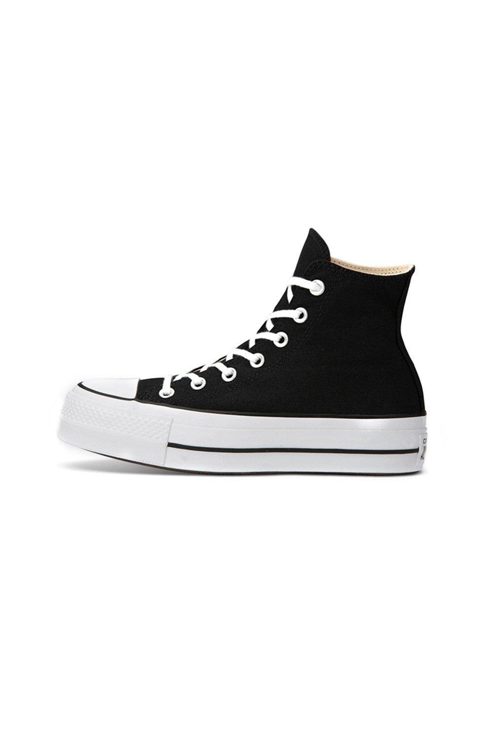 Converse-Canvas Platform Chuck Taylor All Star Hi Black/White/White-Sneakers-3-Milagron.com