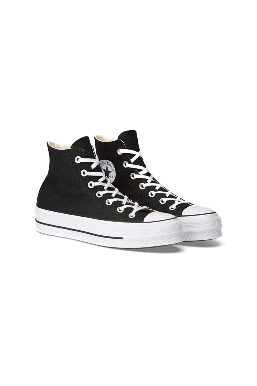 Converse-Canvas Platform Chuck Taylor All Star Hi Black/White/White-Sneakers-4-Milagron.com
