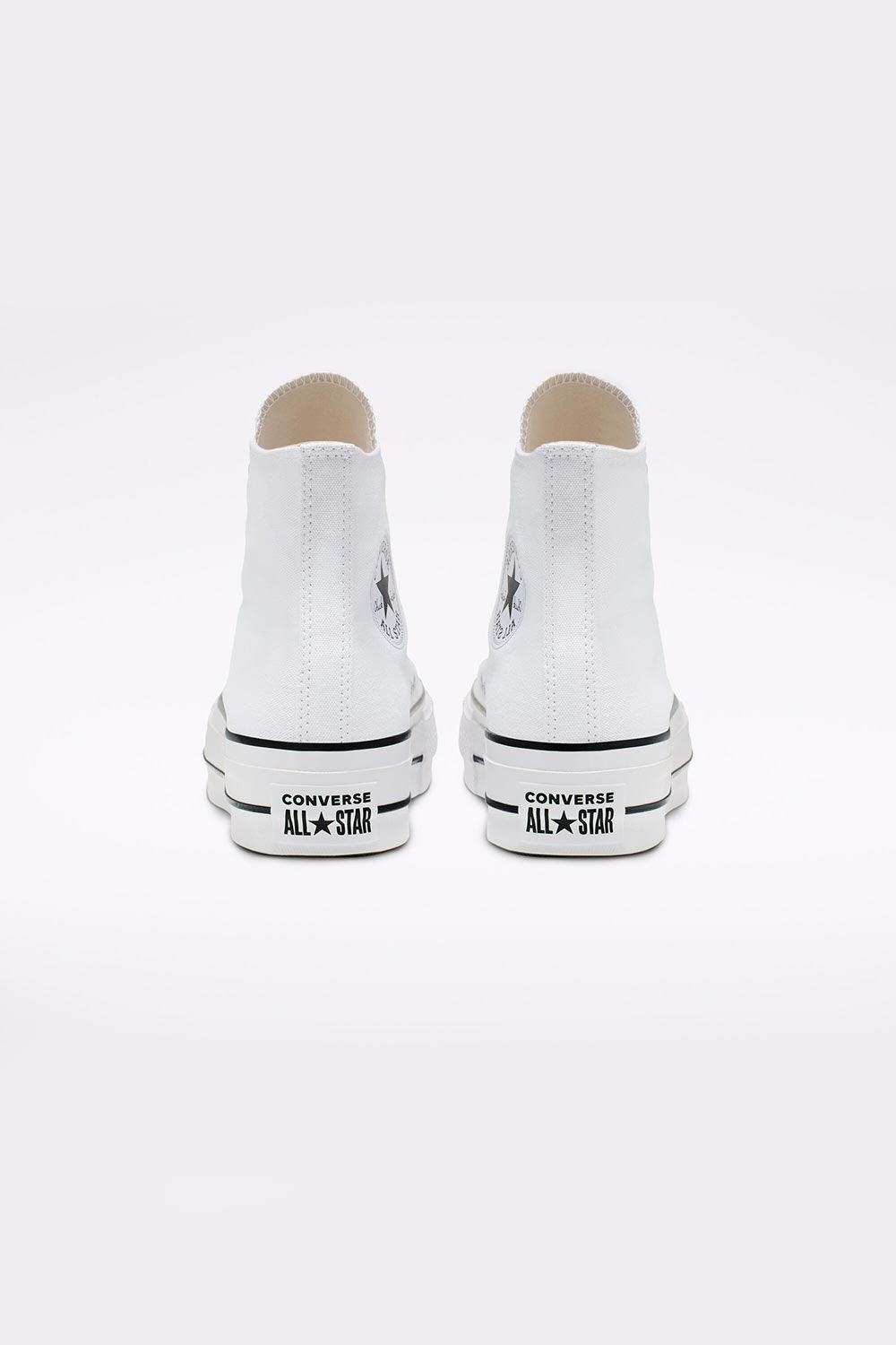 Converse-Canvas Platform Chuck Taylor All Star Hi White/Black/White-Sneakers-5-Milagron.com