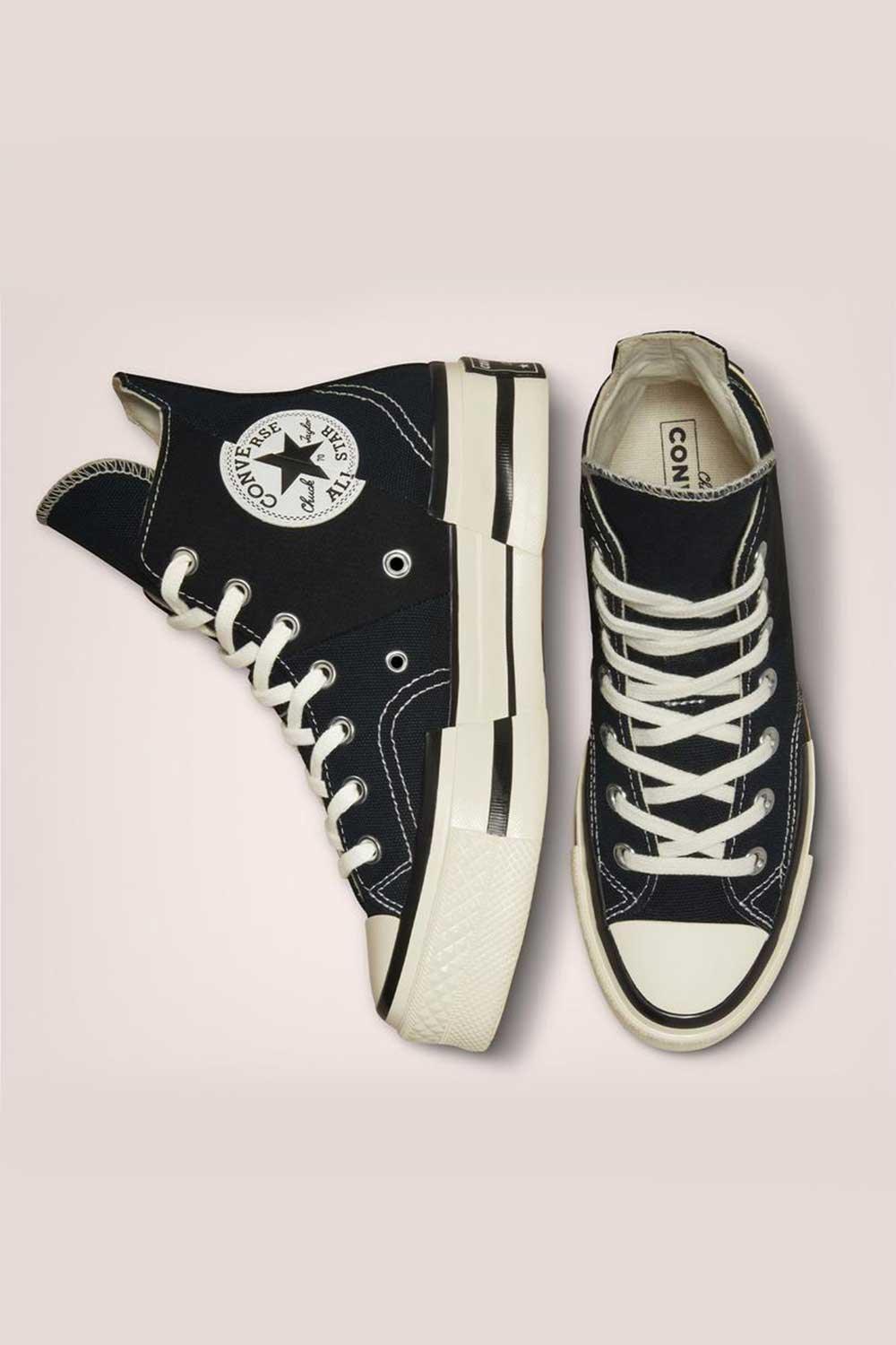 Converse-Chuck 70 Plus Hi Canvas Black/Egret-Sneakers-2-Milagron.com