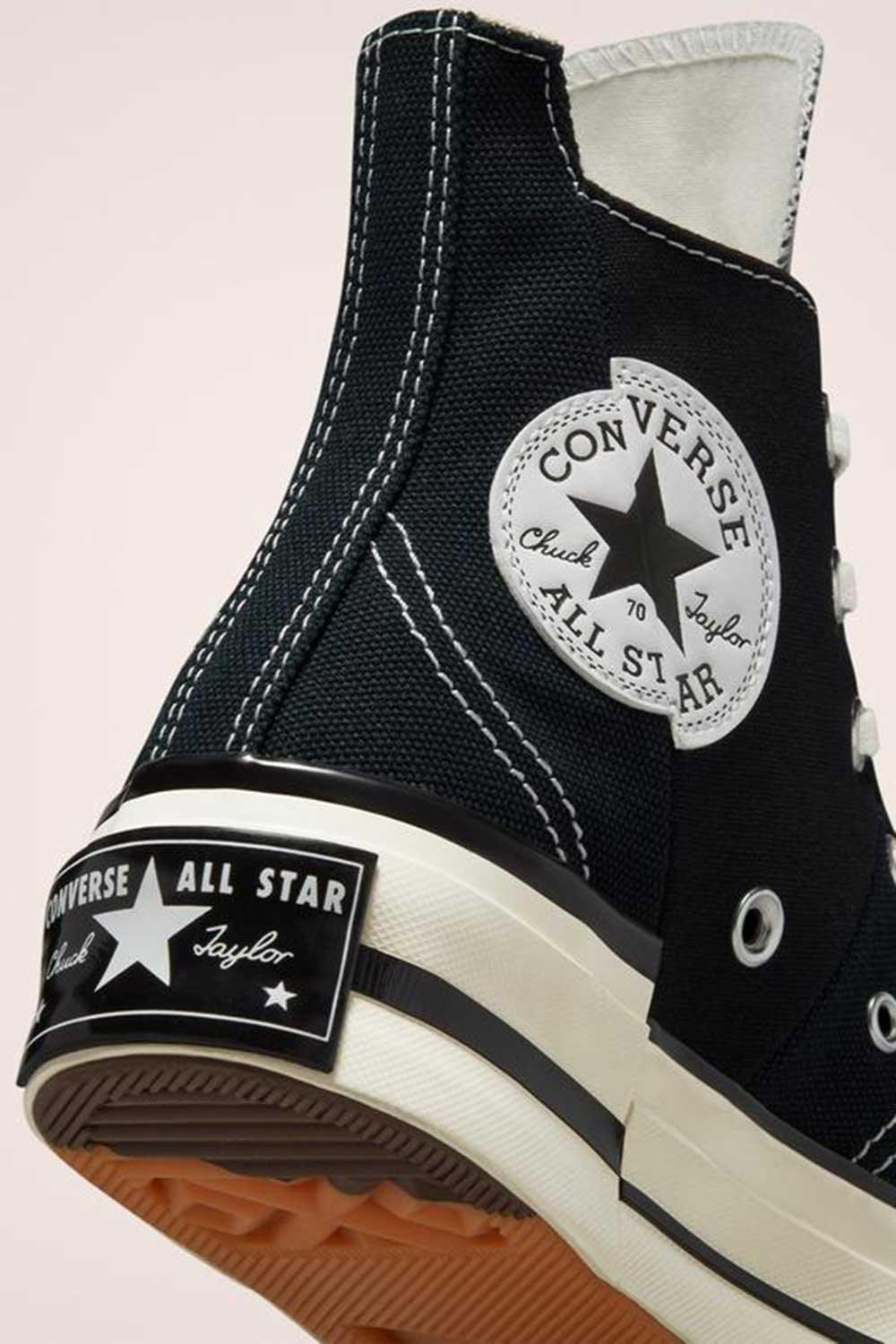 Converse-Chuck 70 Plus Hi Canvas Black/Egret-Sneakers-3-Milagron.com