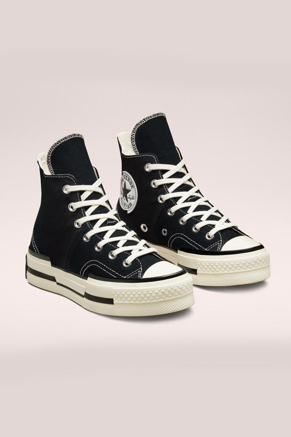Converse-Chuck 70 Plus Hi Canvas Black/Egret-Sneakers-6-Milagron.com