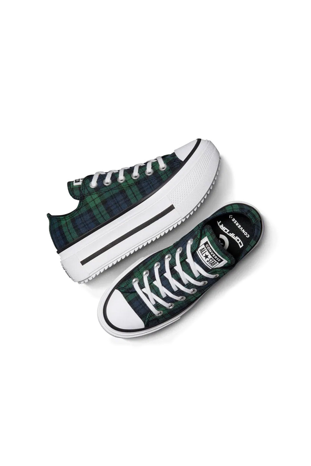 Converse-Chuck Taylor All Star Double Stack Platform Ekoseli Kadın Sneakers-Sneakers-4-Milagron.com
