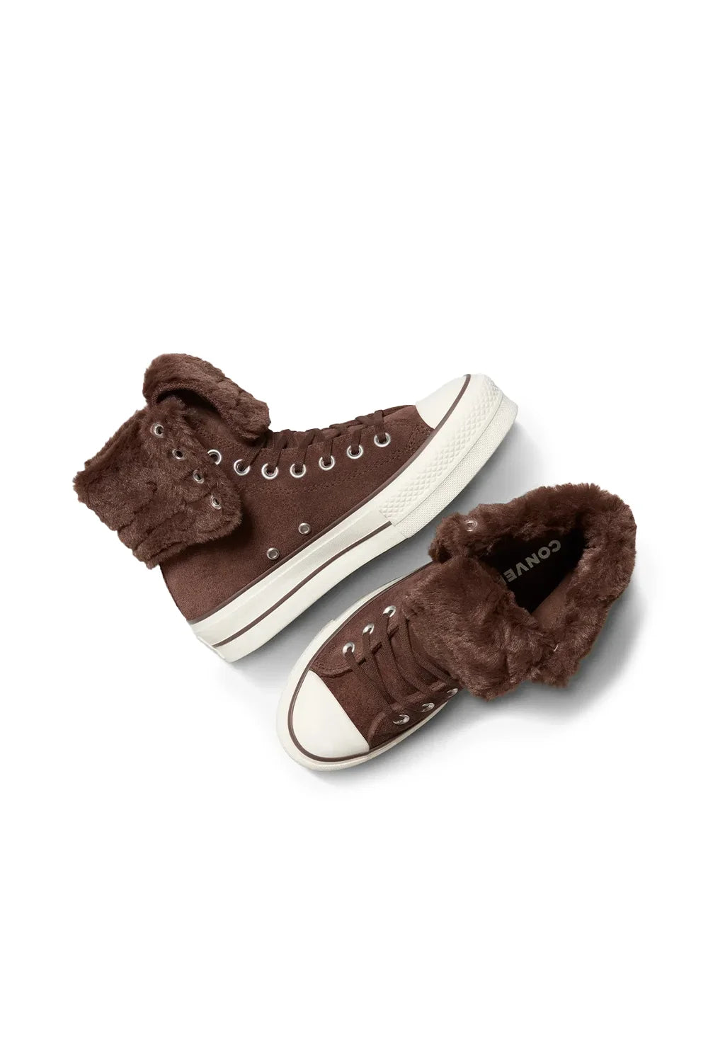 Converse-Chuck Taylor All Star Fold Over Lift Kadın Kahverengi Süet Sneaker-Sneakers-7-Milagron.com