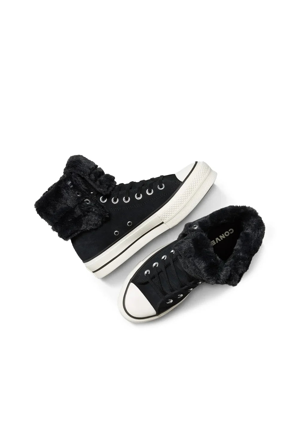 Converse-Chuck Taylor All Star Fold Over Lift Kadın Siyah Süet Sneaker-Sneakers-7-Milagron.com