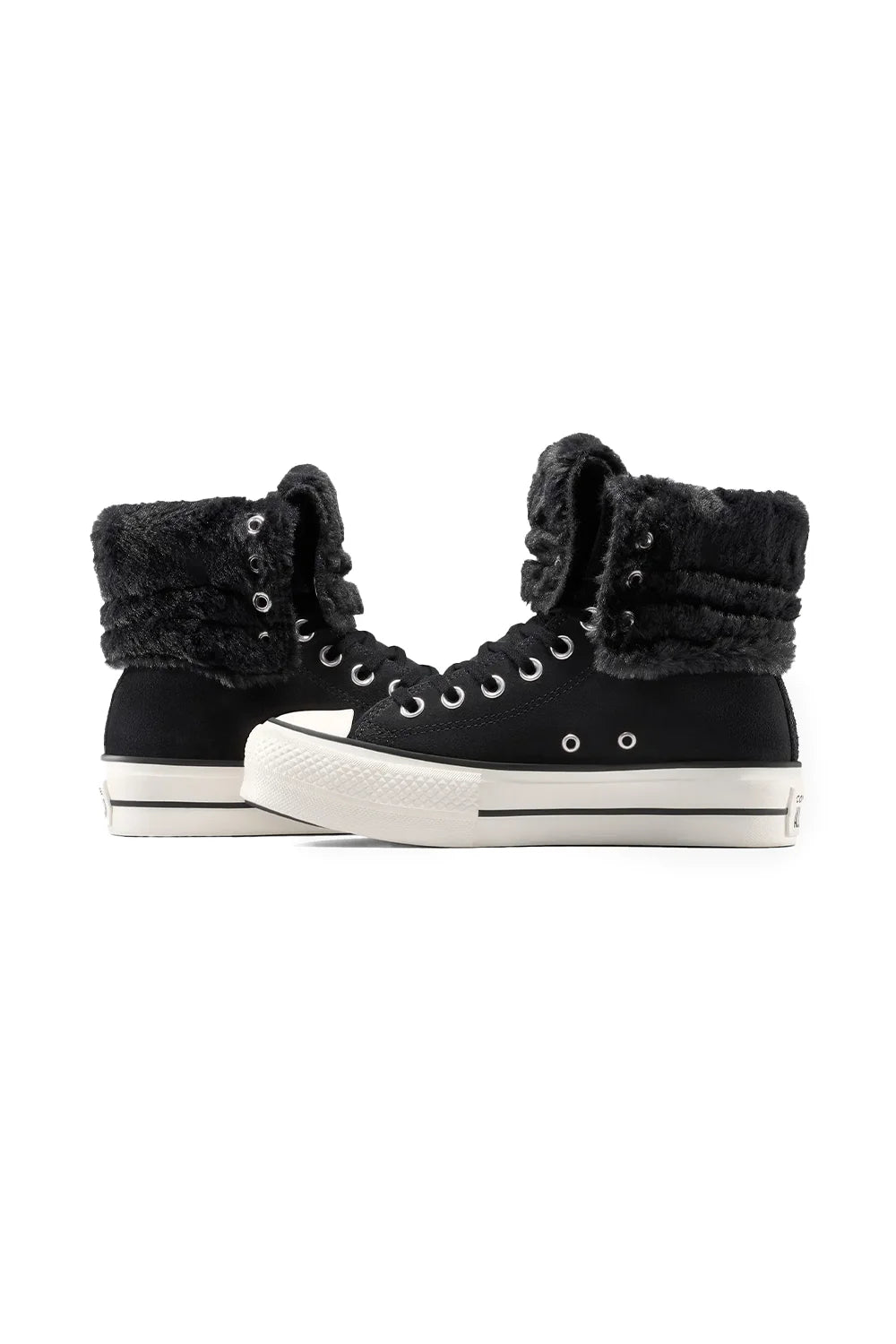 Converse-Chuck Taylor All Star Fold Over Lift Kadın Siyah Süet Sneaker-Sneakers-9-Milagron.com