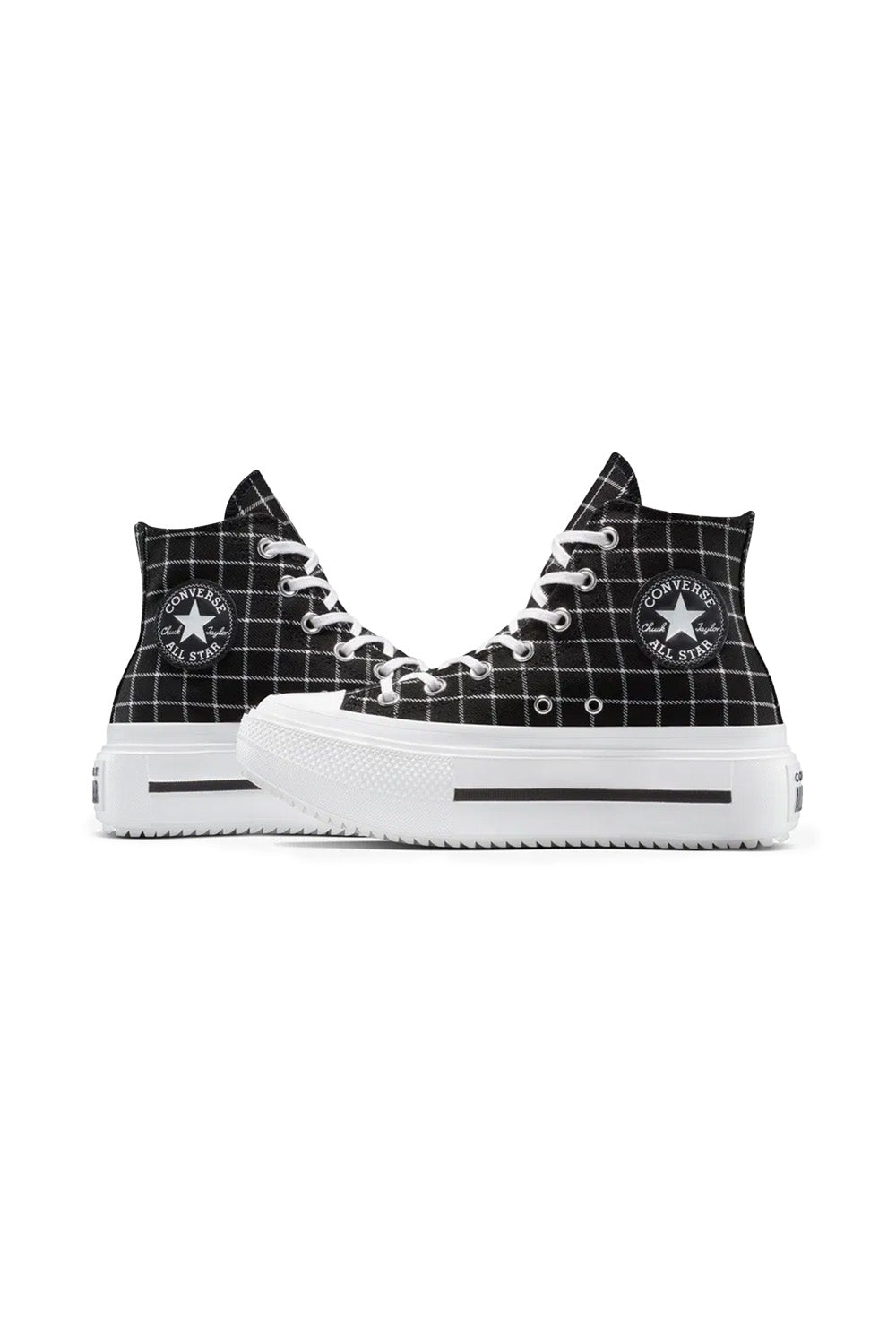 Converse-Chuck Taylor All Star Lift Double Stack Platform Plaid Ekoseli Kadın Bileklli Sneakers-Sneakers-3-Milagron.com