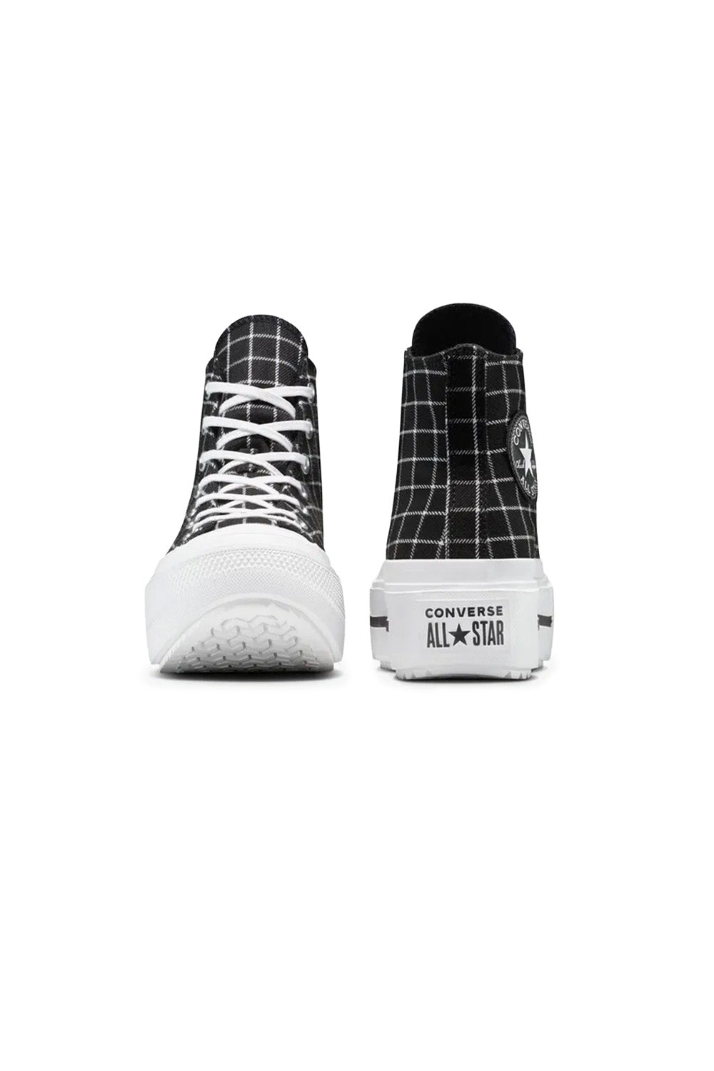 Converse-Chuck Taylor All Star Lift Double Stack Platform Plaid Ekoseli Kadın Bileklli Sneakers-Sneakers-8-Milagron.com