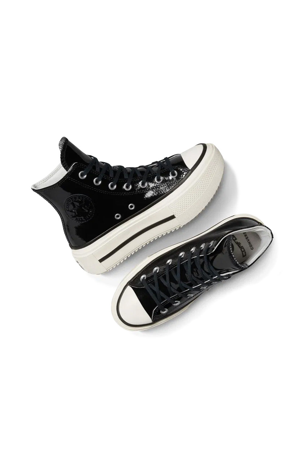 Converse-Chuck Taylor All Star Lift Double Stack Platform Siyah Kadın Rugan Bot-Bot-7-Milagron.com