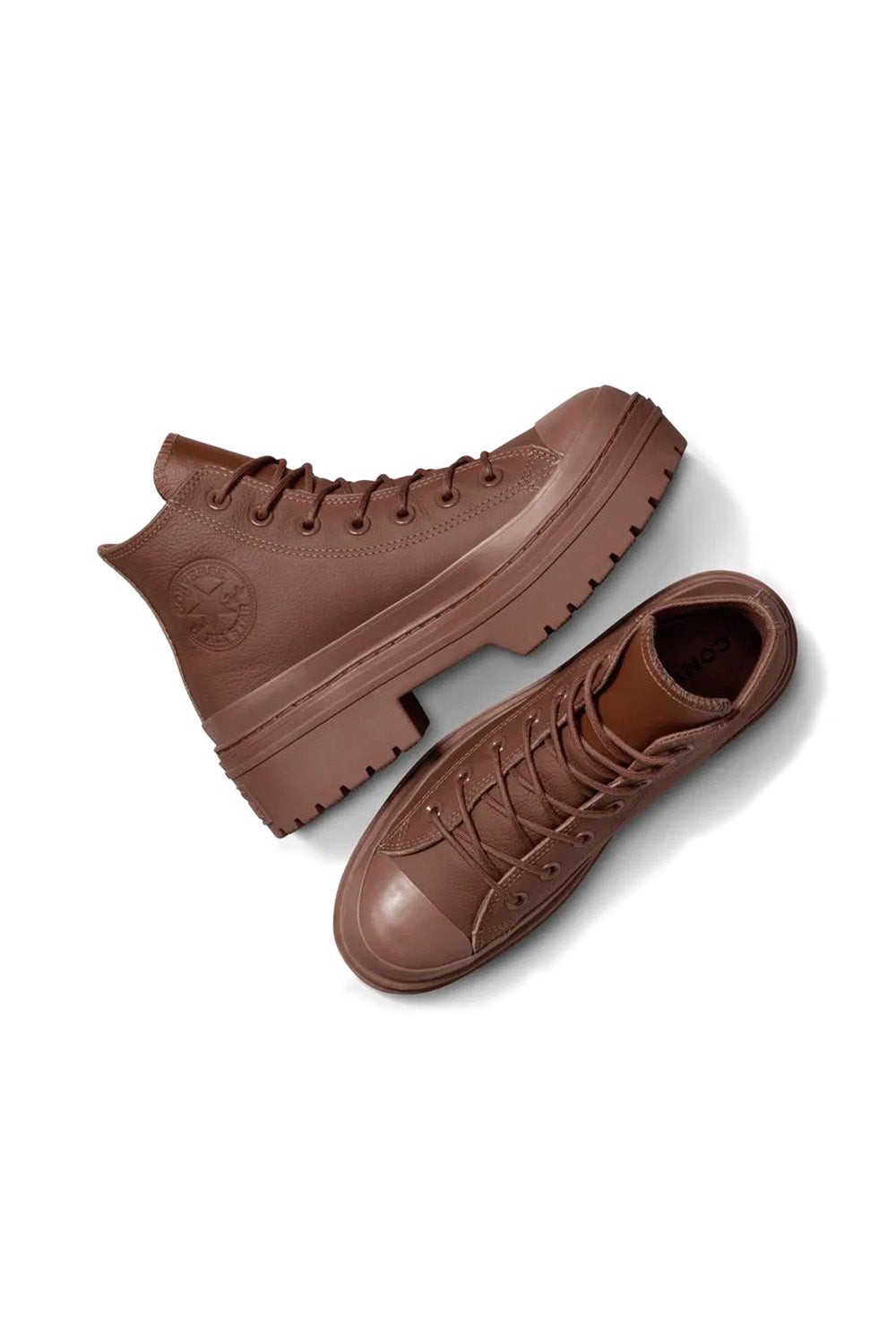 Converse-Chuck Taylor All Star Lugged Heal Platform Kahverengi Kadın Deri Bot-Bot-4-Milagron.com