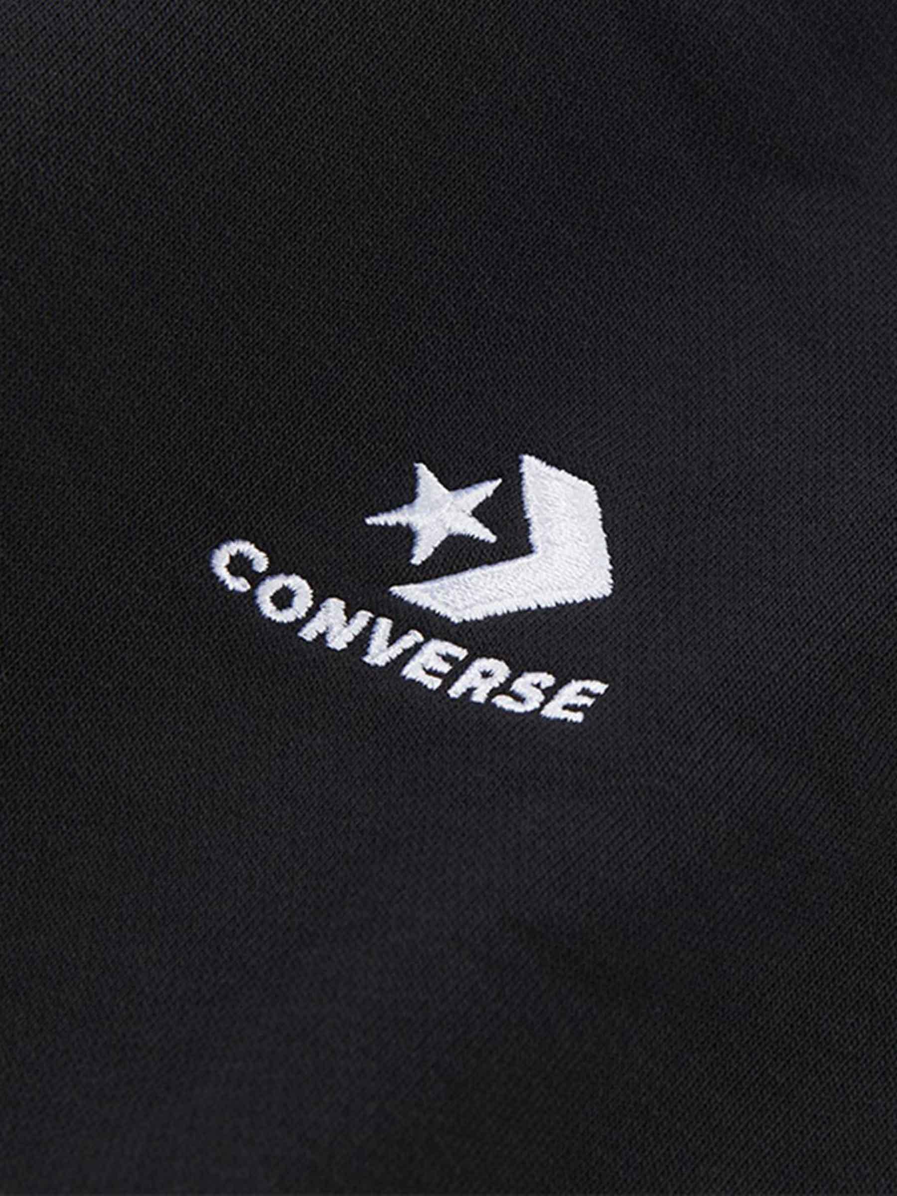 Converse-Embroidered Star Chevron PO Hoodie Black-Sweatshirts & Hoodies-3-Milagron.com