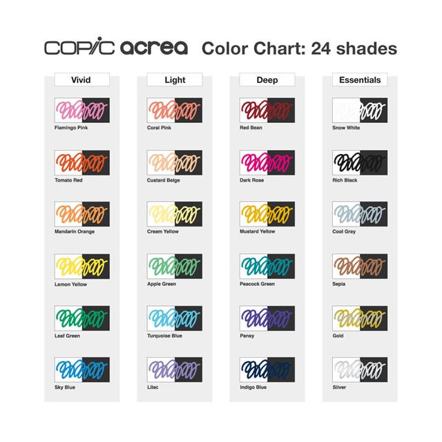 Copic-Acrea Paint Marker Set Of 6 Deep Colours-Çizim Kalemi-18-Milagron.com