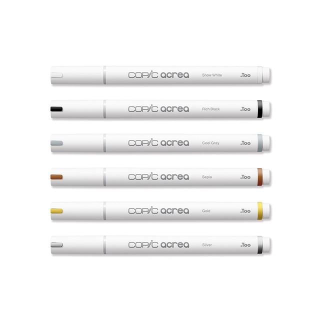 Copic-Acrea Paint Marker Set Of 6 Essentials Colors-Çizim Kalemi-6-Milagron.com