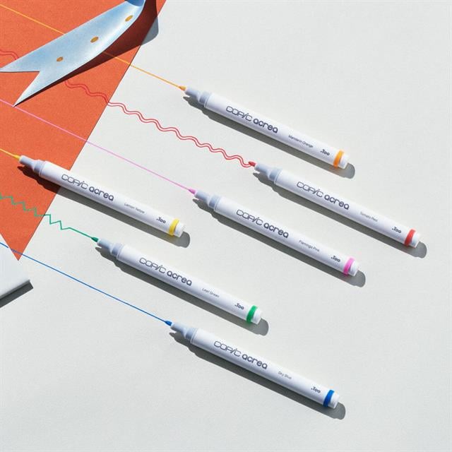 Copic-Acrea Paint Marker Set Of 6 Light Colours-Çizim Kalemi-12-Milagron.com