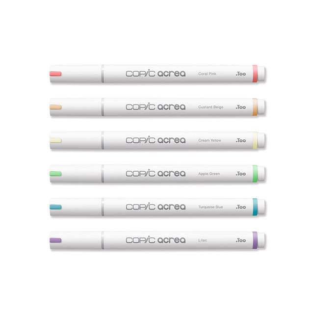 Copic-Acrea Paint Marker Set Of 6 Light Colours-Çizim Kalemi-2-Milagron.com