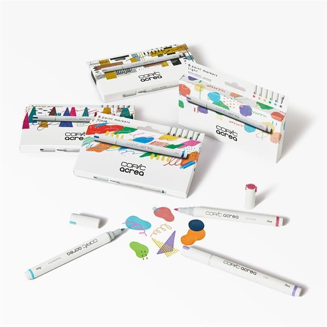 Copic-Acrea Paint Marker Set Of 6 Light Colours-Çizim Kalemi-8-Milagron.com
