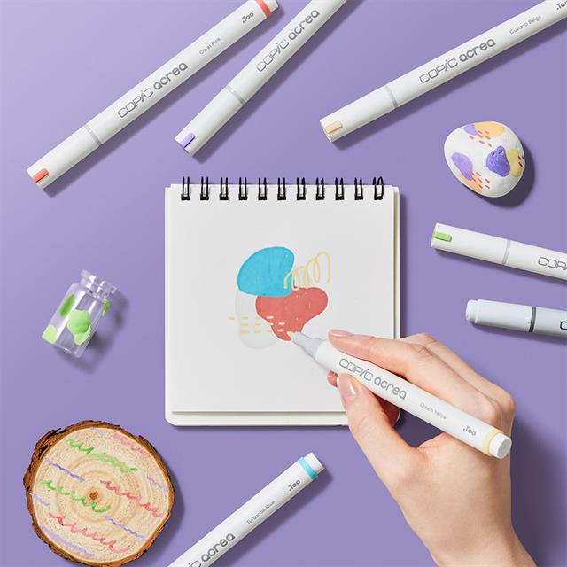 Copic-Acrea Paint Marker Set Of 6 Light Colours-Çizim Kalemi-9-Milagron.com
