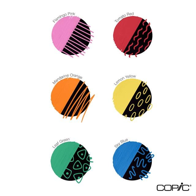 Copic-Acrea Paint Marker Set Of 6 Vivid Colours-Çizim Kalemi-5-Milagron.com