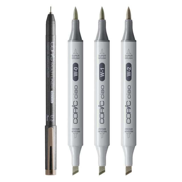 Copic-Ciao 4'lü Shade Set Light Warm Grey-Kalem Seti-1-Milagron.com