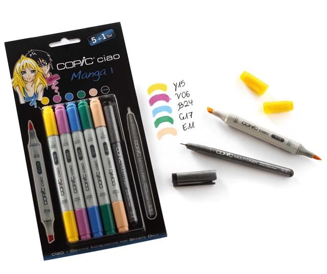 Copic-Ciao Marker Çizim Kalemi Seti 5+1 Set Manga 1-Çizim Kalemi-1-Milagron.com