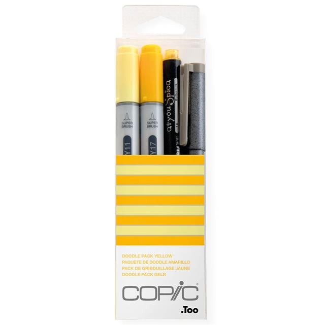 Copic-Copic Ciao Doodle Pack Yellow 4'lü Çizim Kalemi Seti-Çizim Kalemleri-1-Milagron.com