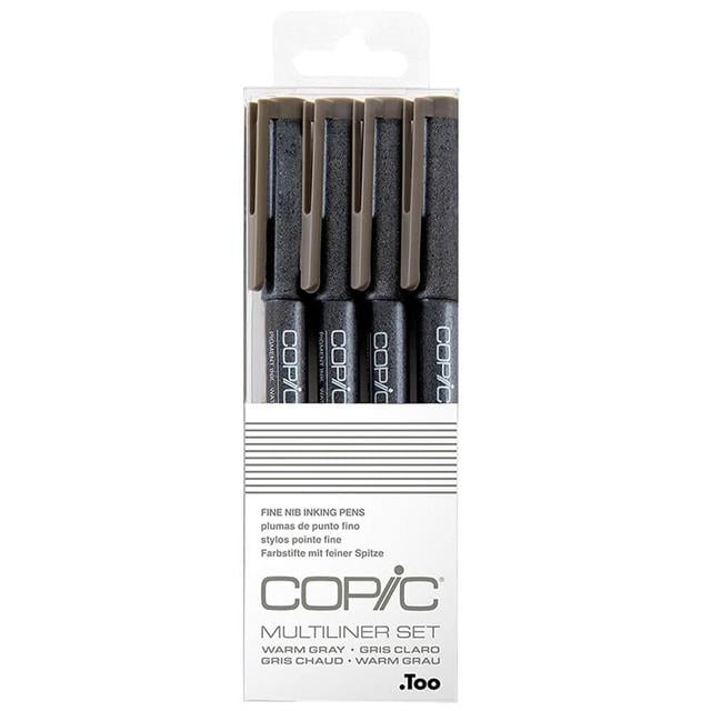 Copic-Copic Multiliner Warm Grey 4'lü Kalem Seti-Kalem Seti-1-Milagron.com