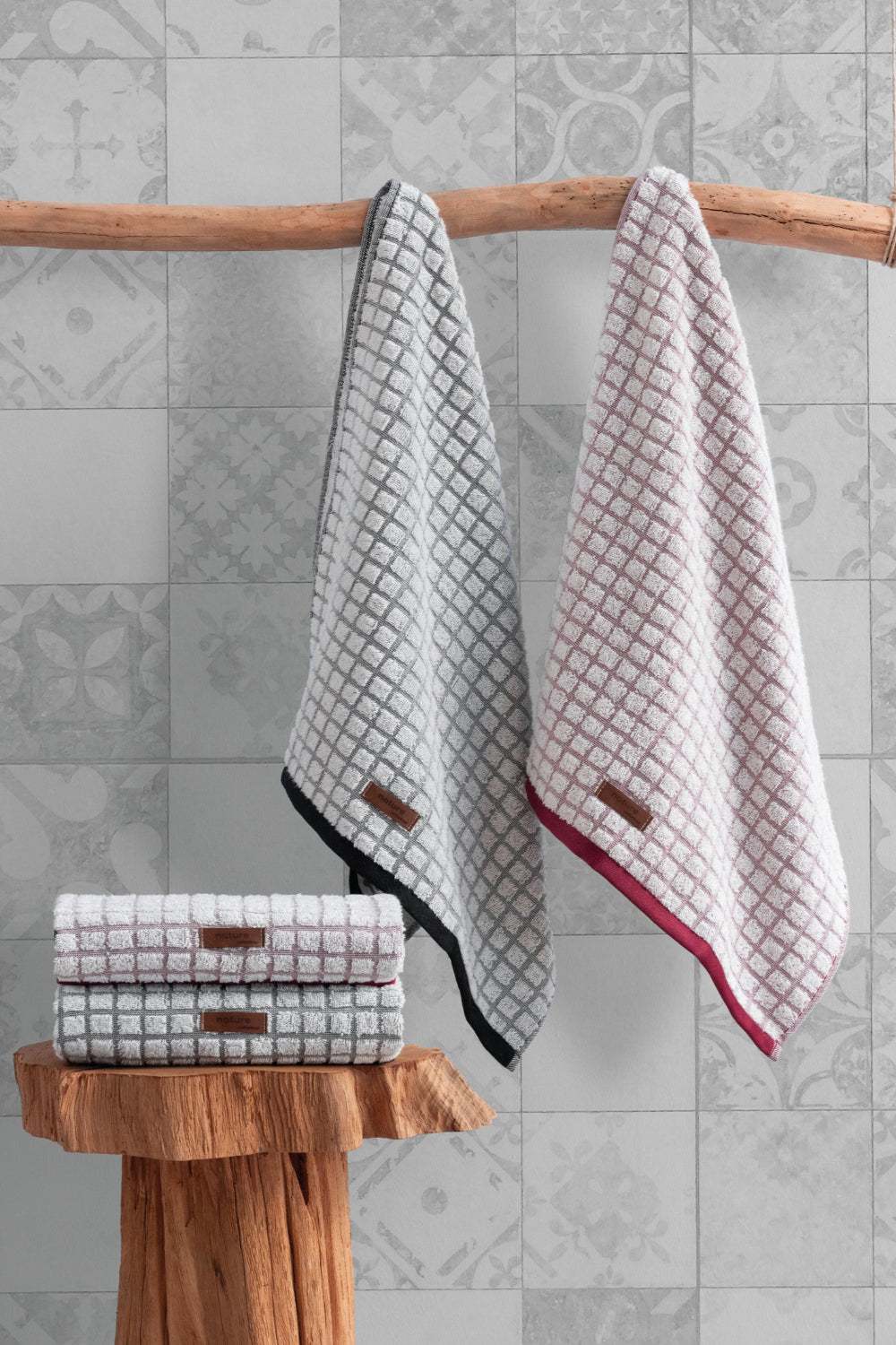 Cotton Box-Cotton Box %100 Pamuk 4'lü Nature Jakarlı Havlu Seti 50x90-El Yüz Havlusu-1-Milagron.com