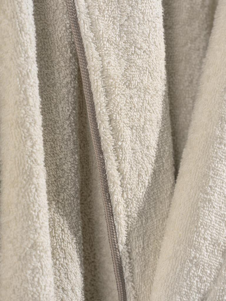 Cotton Box-%100 Pamuk Deluxe Single Bornoz Seti Krem L-Bornoz Seti-2-Milagron.com