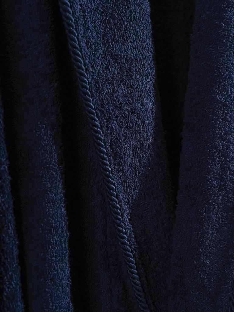 Cotton Box-%100 Pamuk Deluxe Single Bornoz Seti Lacivert XL-Bornoz Seti-2-Milagron.com