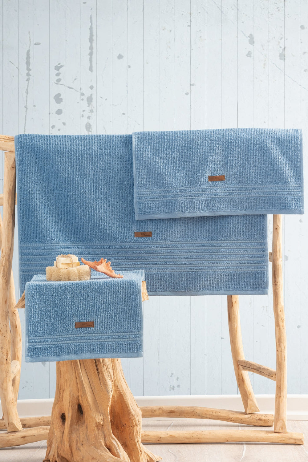 Cotton Box-Cotton Box %100 Pamuk Wellness Havlu Seti Sky Mavi-Havlu Seti-1-Milagron.com