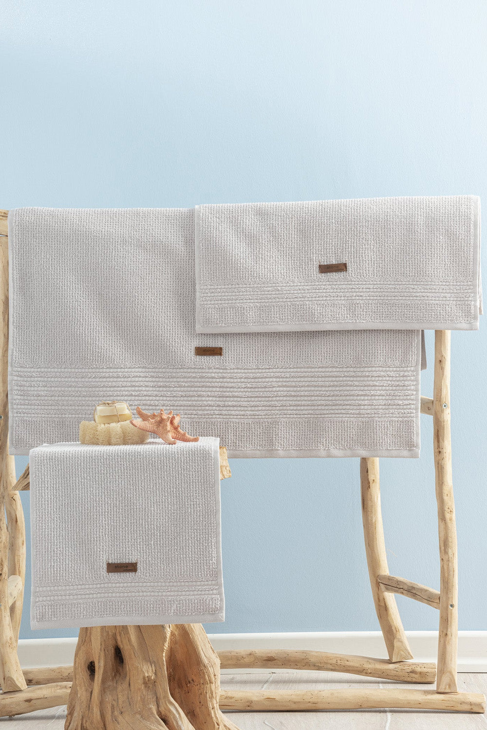 Cotton Box-%100 Pamuk Wellness Havlu Seti Stone Gri-Havlu & Havlu Setleri-1-Milagron.com