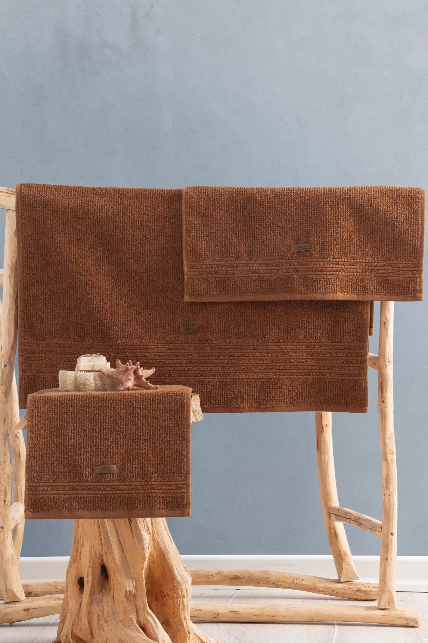 Cotton Box-%100 Pamuk Wellness Havlu Seti Terra Toprak-Havlu Seti-1-Milagron.com