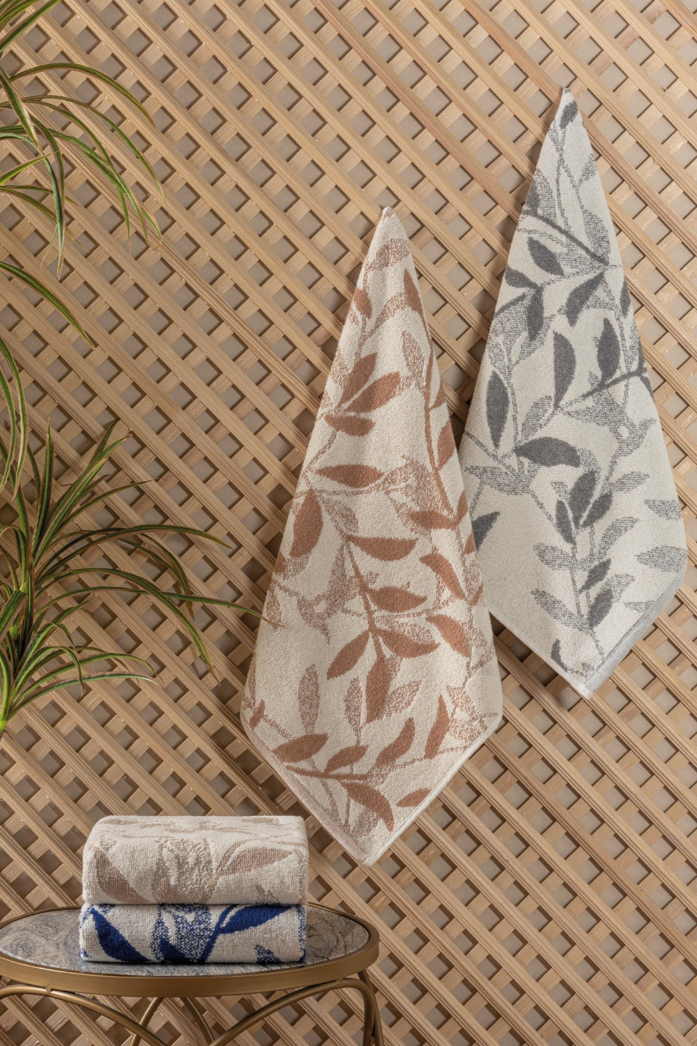 Cotton Box-4'lü Jakarlı İskandinav Havlu Seti Karian 50x90-Havlu Seti-1-Milagron.com