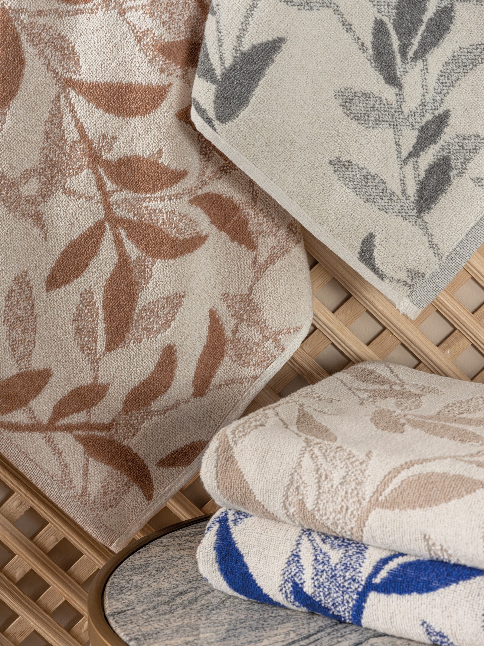 Cotton Box-4'lü Jakarlı İskandinav Havlu Seti Karian 50x90-Havlu Seti-2-Milagron.com