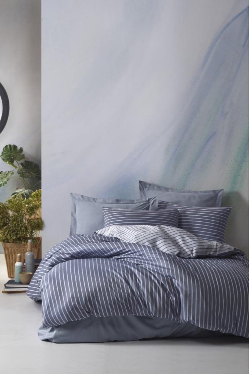 Cotton Box-Cotton Box Bambu çift Kişilik Nevresim Takımı Mavi-Çift Kişilik Nevresim Takımı-1-Milagron.com