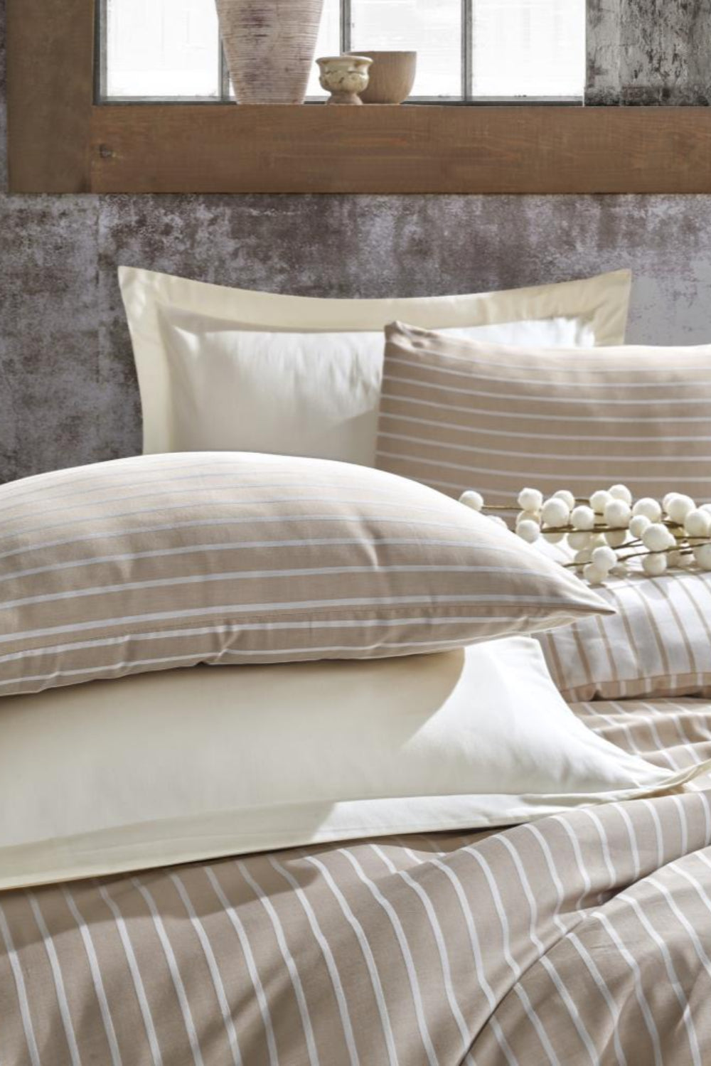 Cotton Box-Cotton Box Bambu çift Kişilik Nevresim Takımı Vizon-Çift Kişilik Nevresim Takımı-2-Milagron.com