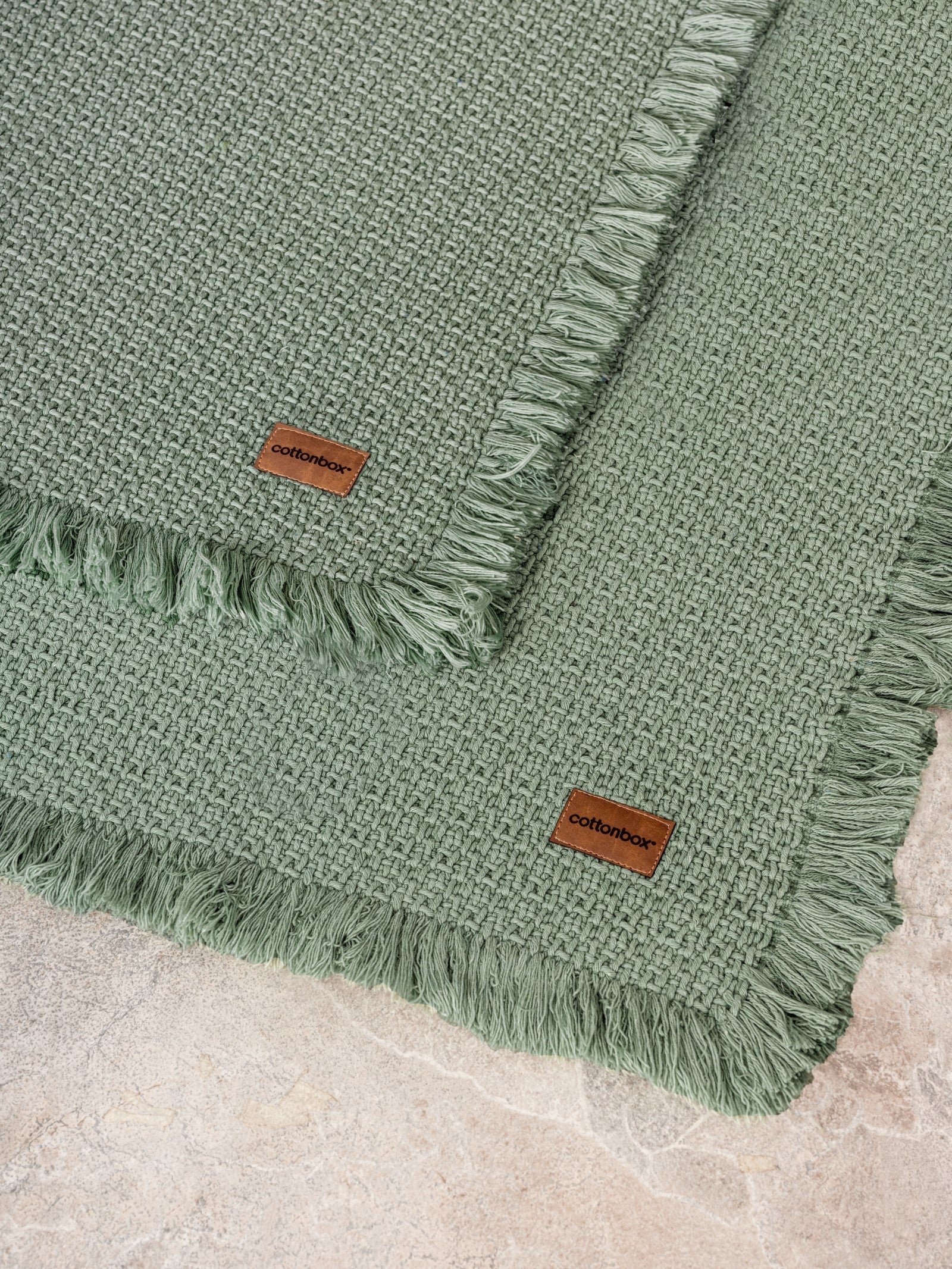 Cotton Box-Bath Rug Set Yeşil 75x125 60x90-Halı-2-Milagron.com
