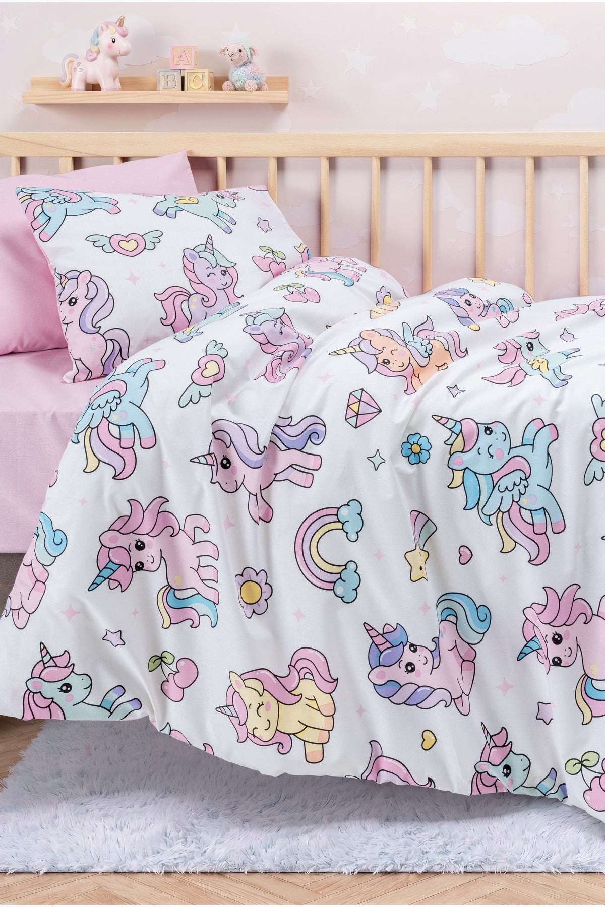 Bebek Nevresim Takımı Sparky Pembe