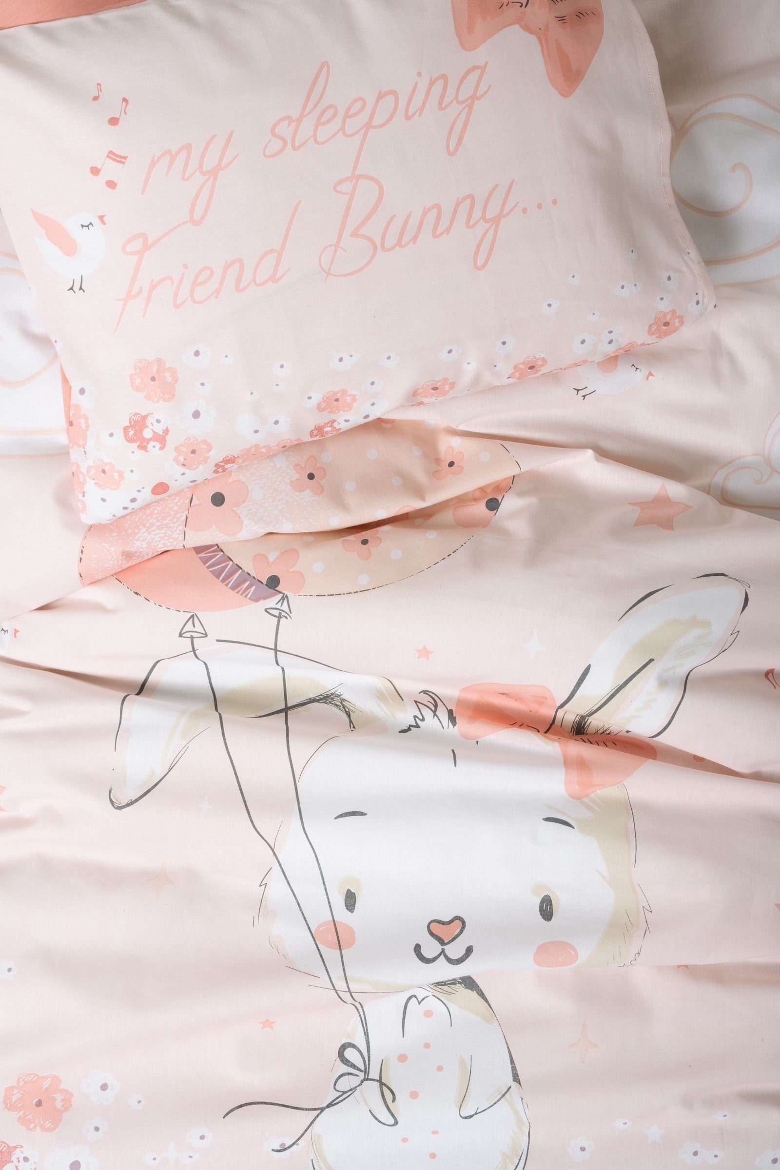 Cotton Box-Cotton Box Bebek Nevresim Takımı Rapeti Somon-Bebek Nevresim Takımı-2-Milagron.com