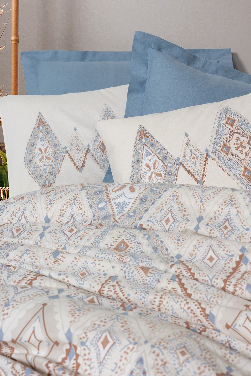Cotton Box-Bohem Çift Kişilik Nevresim Takımı Zanora Indigo-Nevresim Takımı-2-Milagron.com