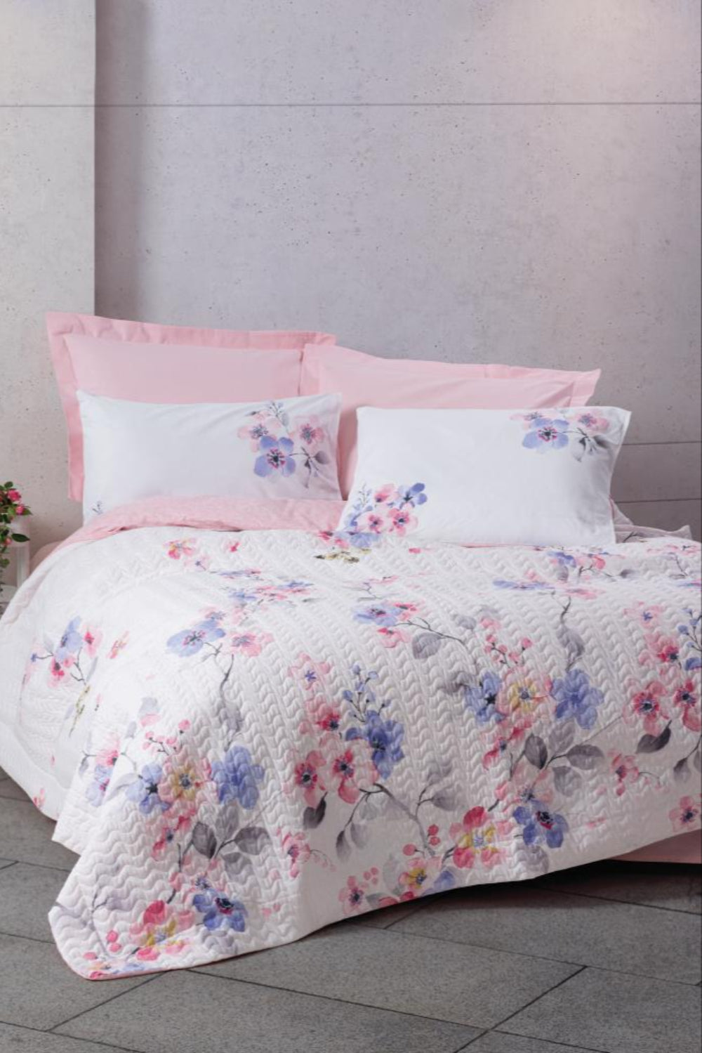 Cotton Box-Çift Kişilik Complete Set Jayda Pembe-Nevresim Takımı-1-Milagron.com