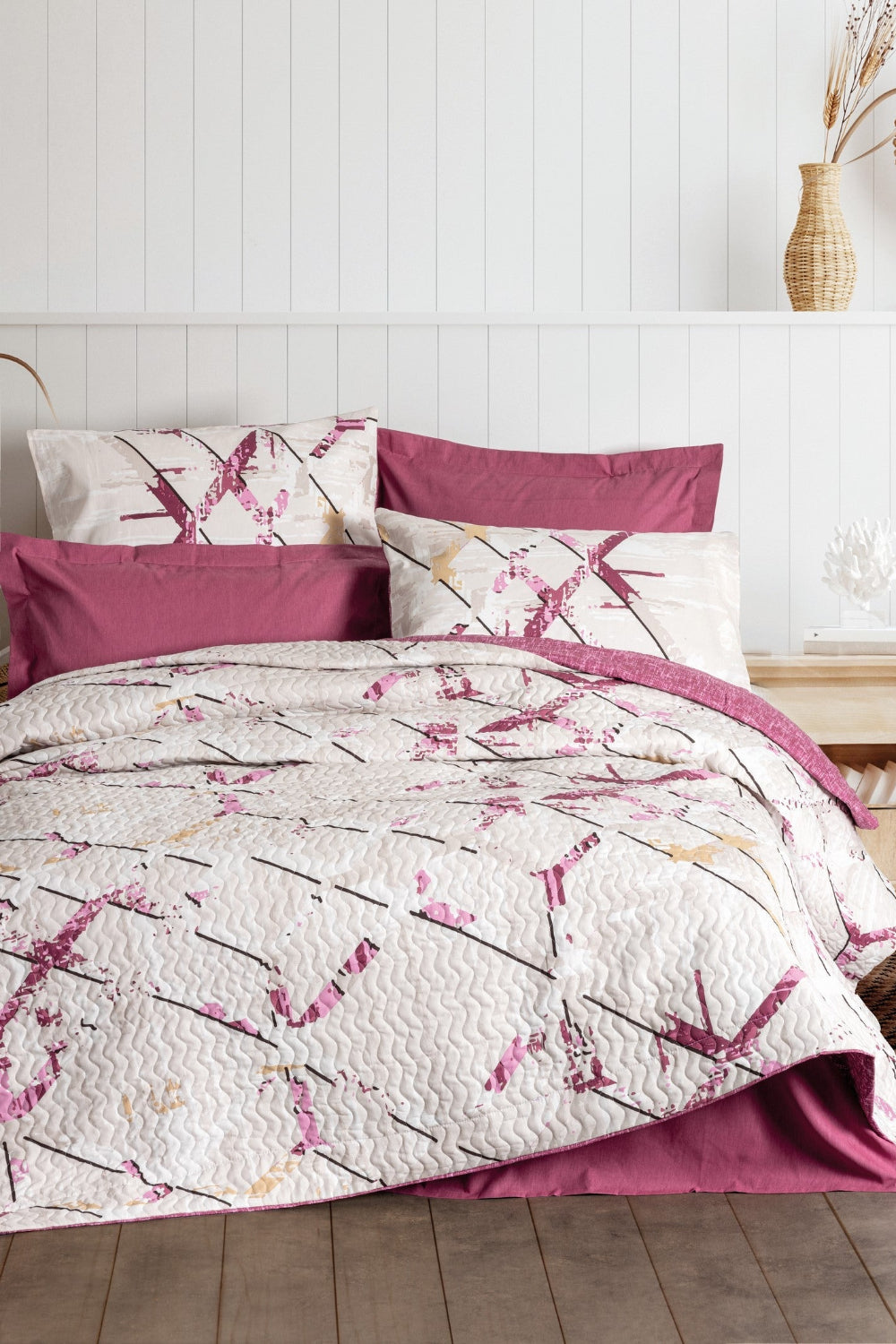 Cotton Box-Çift Kişilik Complete Set Renata Mürdüm-Nevresim Takımı-1-Milagron.com