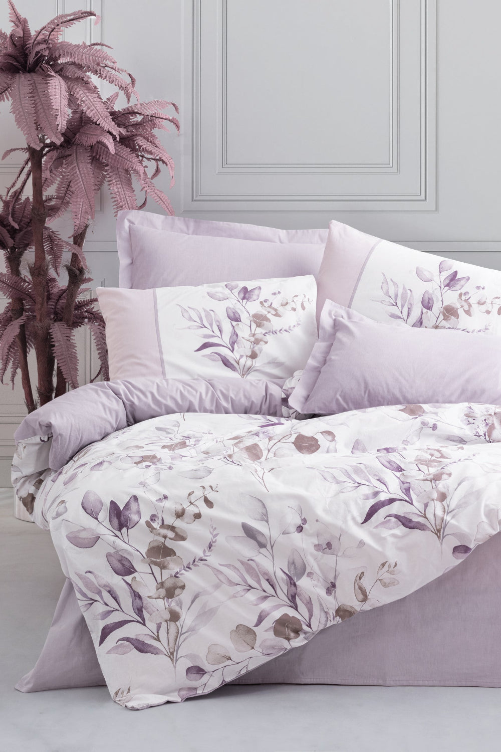 Cotton Box-Çift Kişilik Nevresim Takımı Nadia Lila-Nevresim Takımı-1-Milagron.com