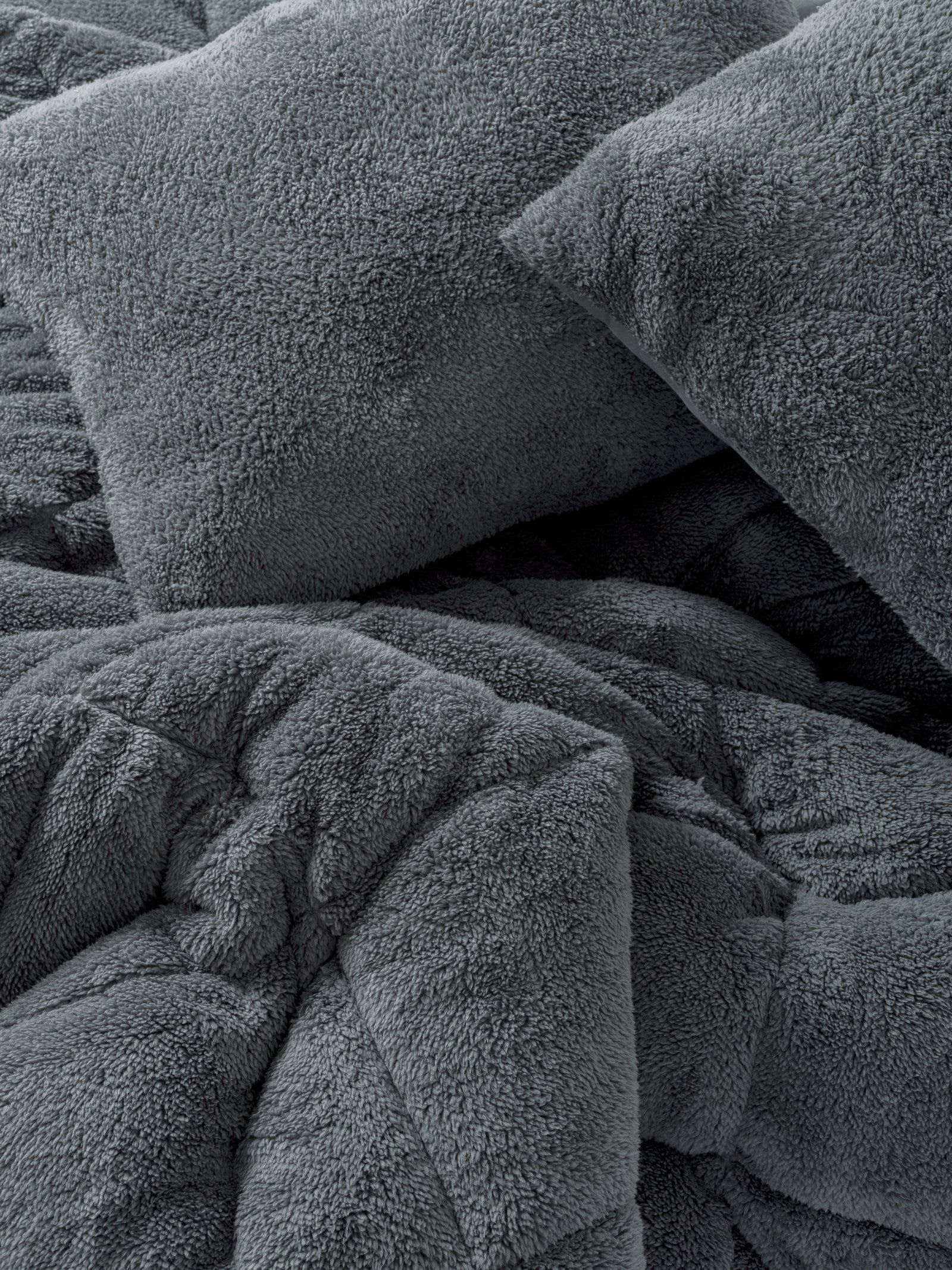 Cotton Box-Çift Kişilik Peluş Yorgan Seti Gri 195x215 Cm-Yorgan-3-Milagron.com