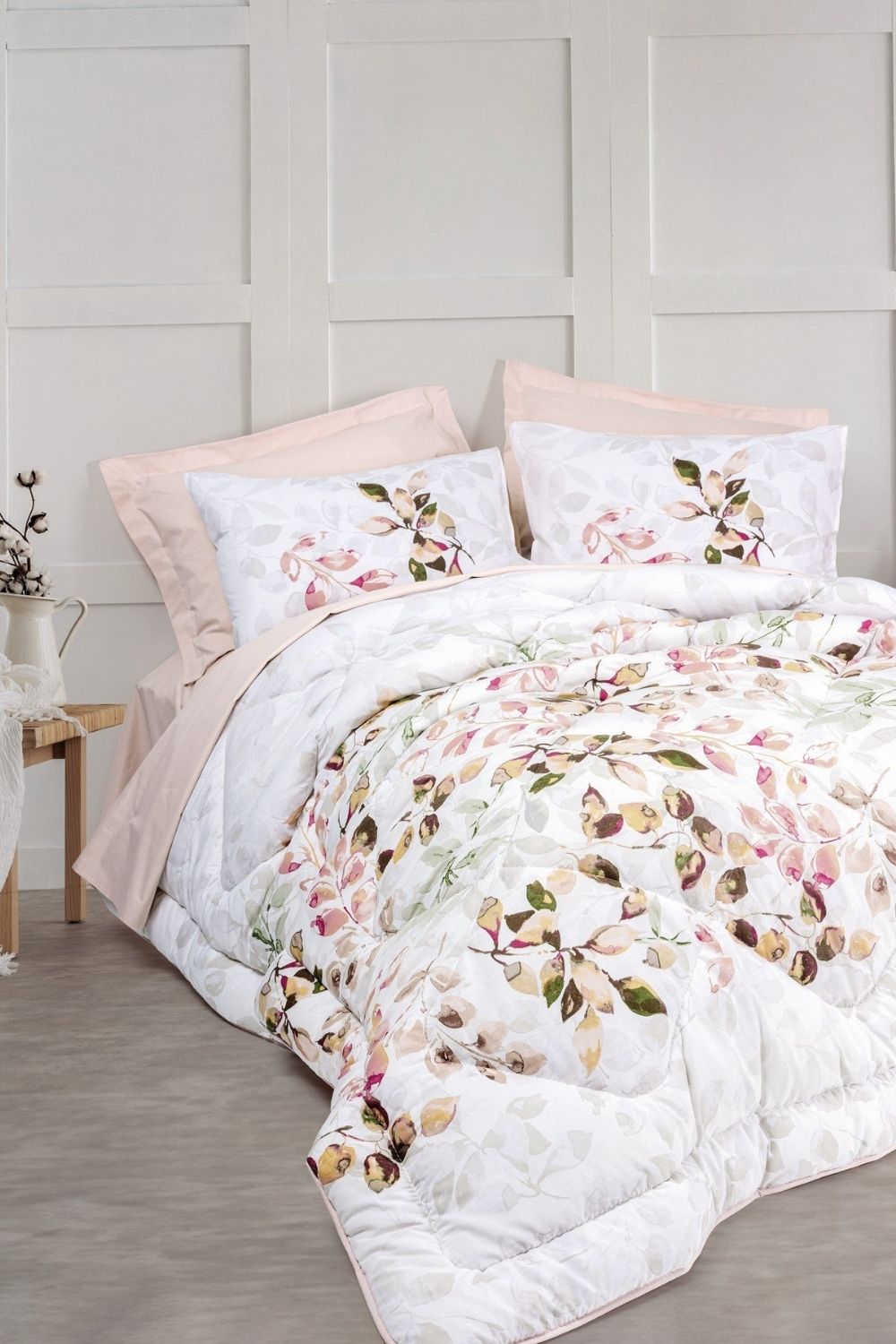 Cotton Box-Çift Kişilik Uyku Seti Brice Bej-Nevresim Takımı-1-Milagron.com