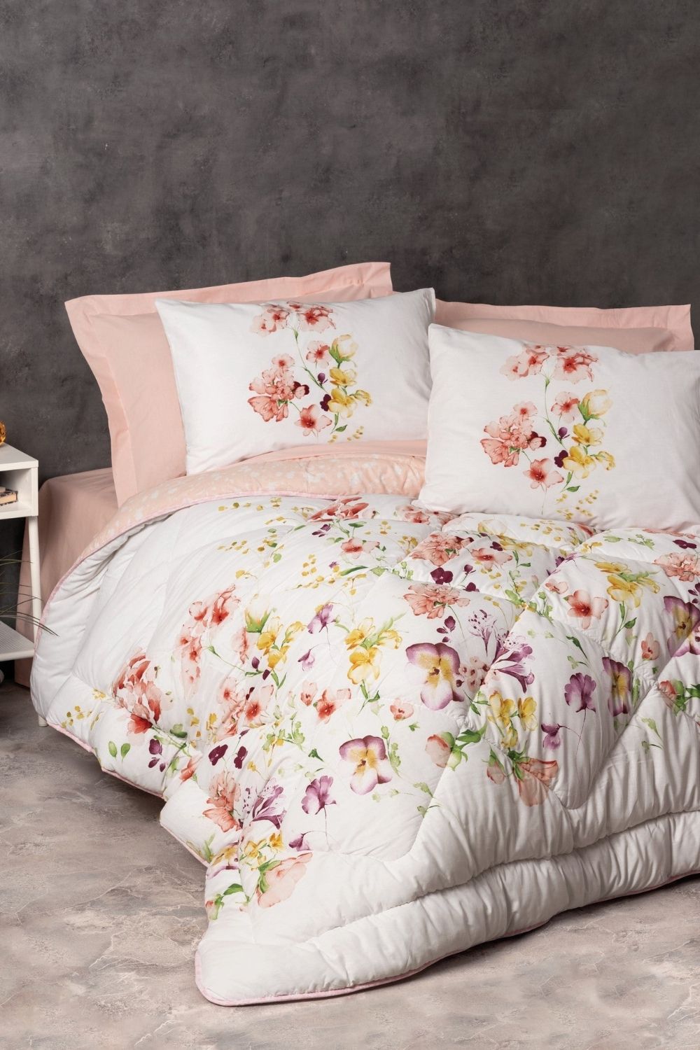 Cotton Box-Çift Kişilik Uyku Seti Emma Somon-Nevresim Takımı-1-Milagron.com