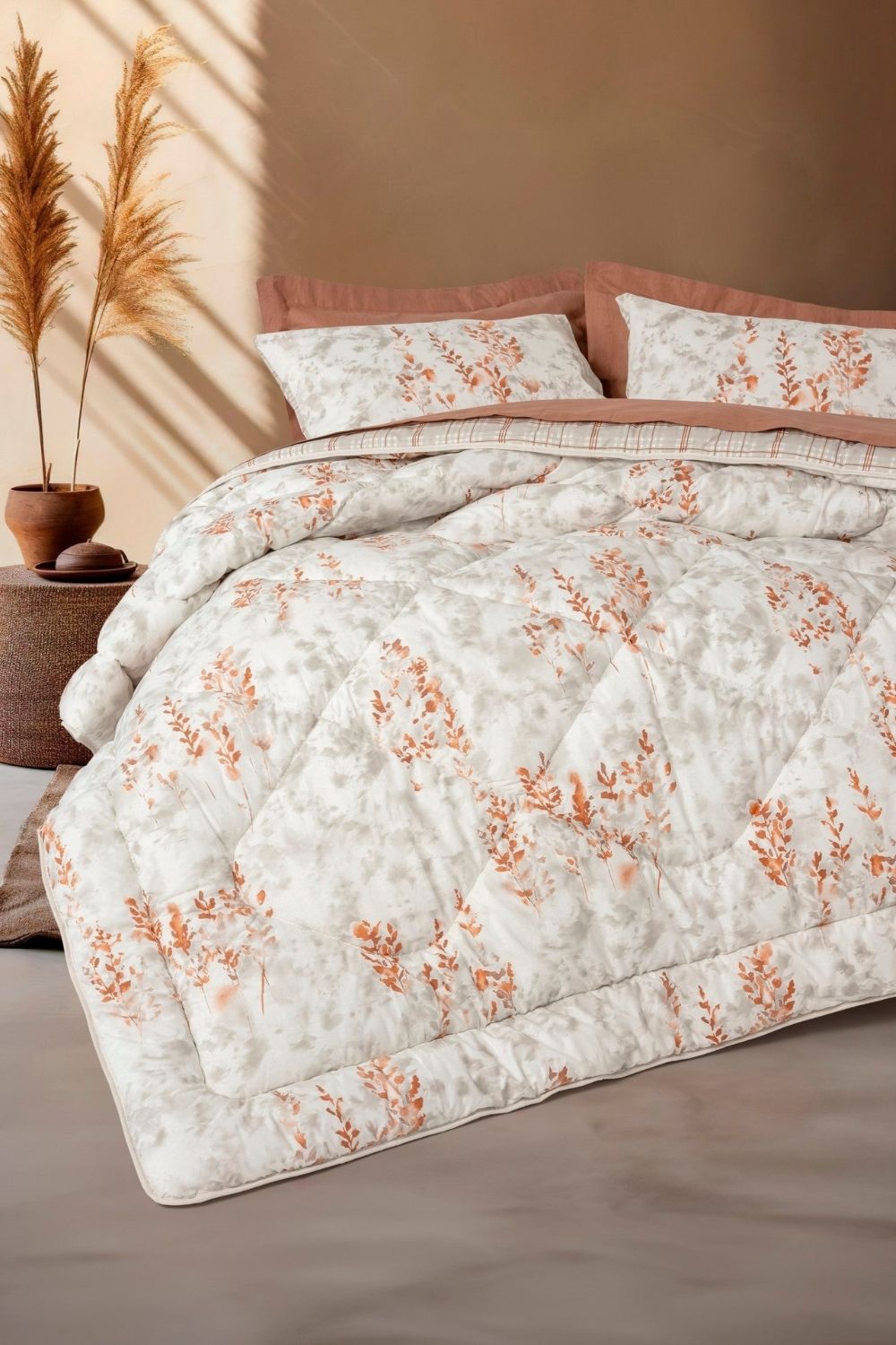 Cotton Box-Çift Kişilik Uyku Seti Lamina Tarçın-Nevresim Takımı-1-Milagron.com